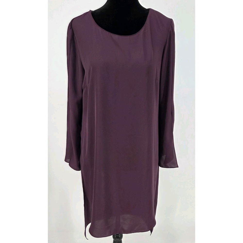 Amanda Uprichard Plum Purple Dress Small High Lo Hem Lined